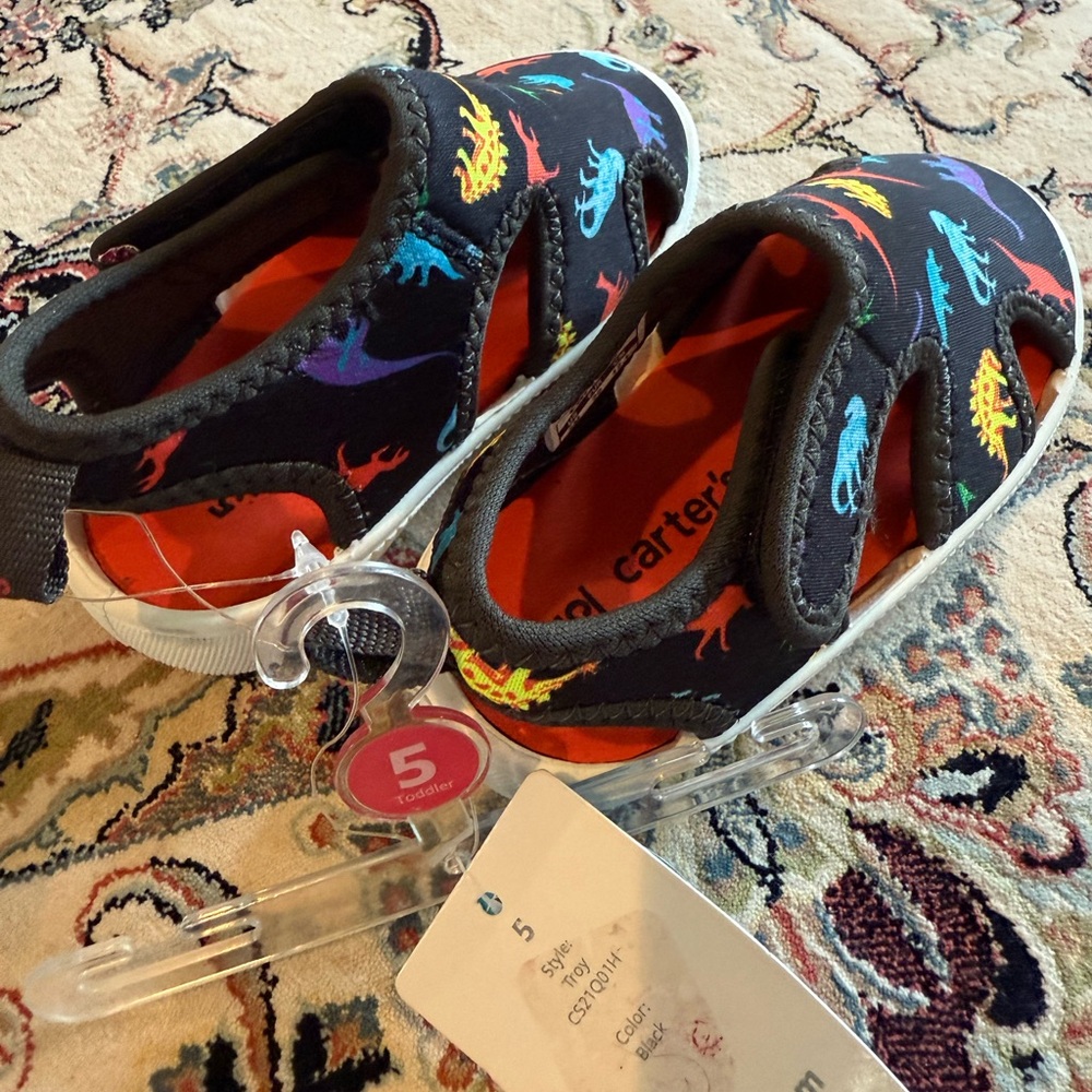 Carter's Black Sandals Comfortable Slip-On Design